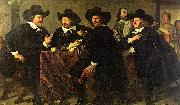 Bartholomeus van der Helst The Regents of the Kloveniersdoelen Eating a Meal of Oysters oil